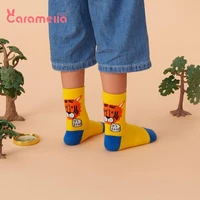 caramella new funny tiger animal kids socks baby boys cool stripe cotton short socks cartoon colorful boys hosiery
