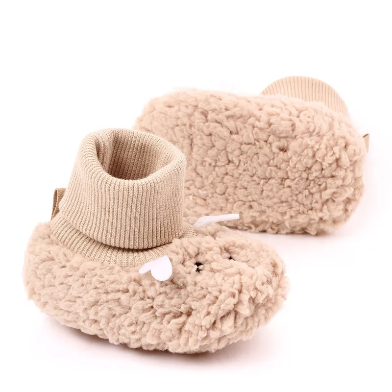 Новинка брендовые ботинки для маленьких девочек зимние теплые мягкие плюшевые