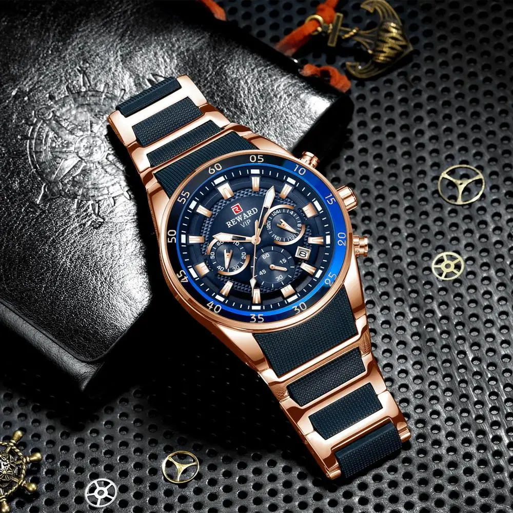 Армейские спортивные многофункциональные мужские часы с календарем