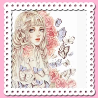 daboxibo the girl in the flower clear stamps mold for diy scrapbooking cards making decorate crafts 2020 new arrival
