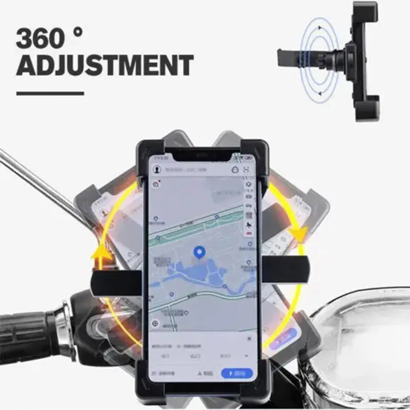 Bicycle Mobile Phone Holder Bracket Mountain Bike Riding Mobile Phone Navigation Stand for Handlebar/Rearview Mirror DU5