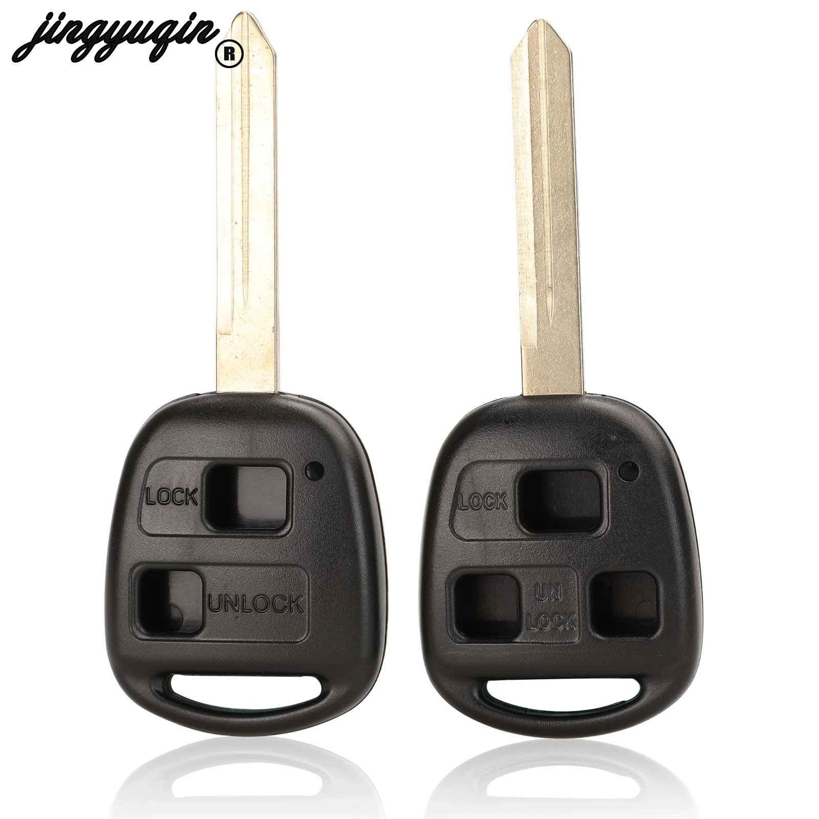 Jingyuqin дистанционный автомобильный чехол для ключей 2/3 BTN Toyota Yaris Prado Tarago Camry Corolla TOY47