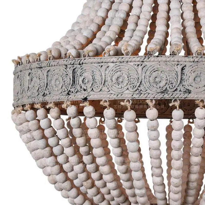 Винтажный деревянный подвесной светильник 3 света античный кухонный Ретро