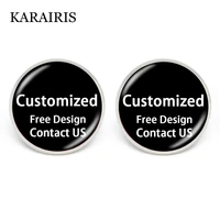 karairis custom photo stud earrings customize earrings photo of your baby child mom dad grandparent loved one gift for family