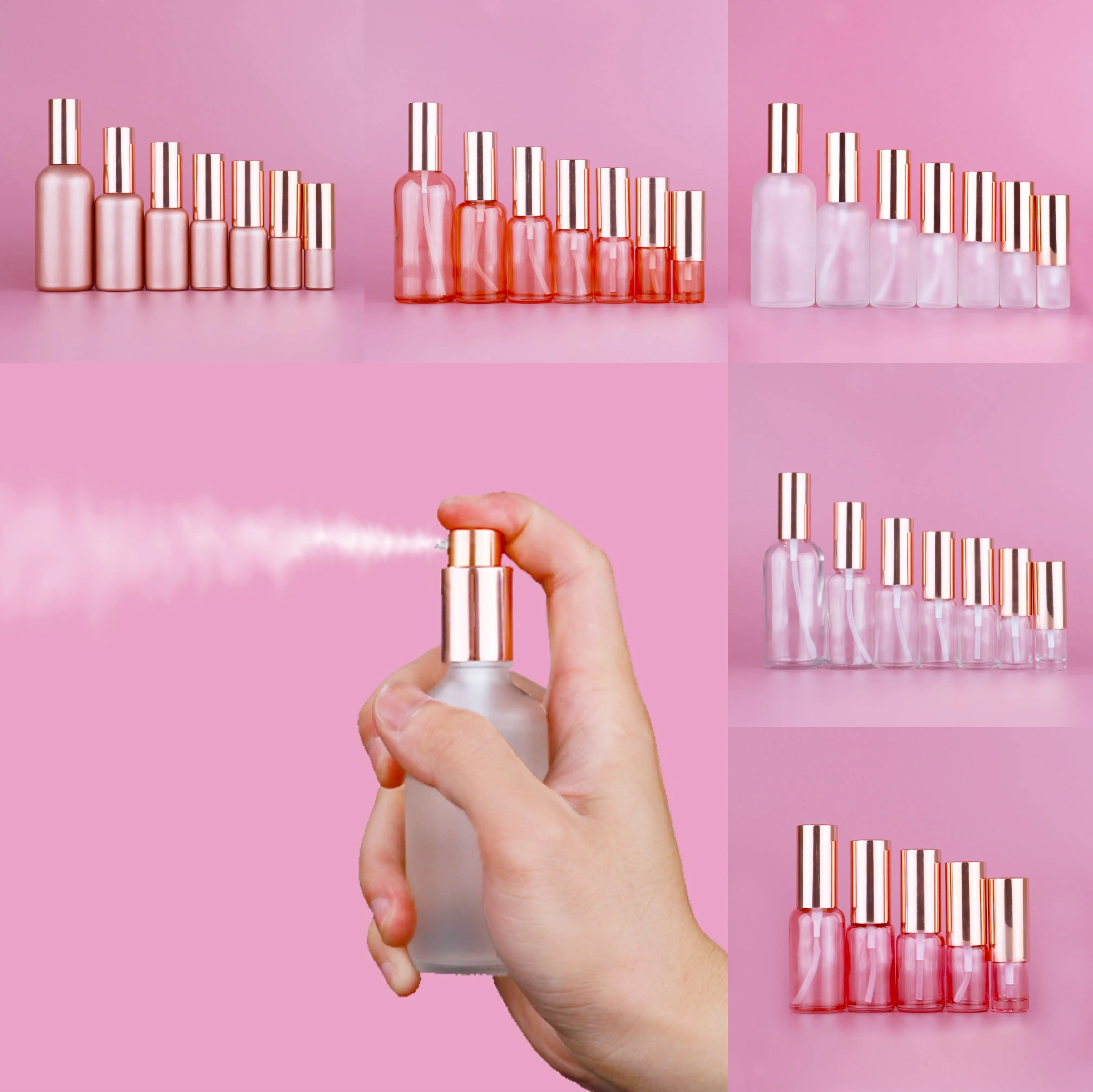 Пустая глиноземная бутылка-распылитель для эфирных масел 100 шт. стеклянная