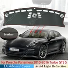 Из искусственной кожи для Porsche Panamera 2010  2016 Turbo GTS S Противоскользящий коврик с защитой от УФ-излучения, коврик для приборной панели, защитный коврик для приборной панели