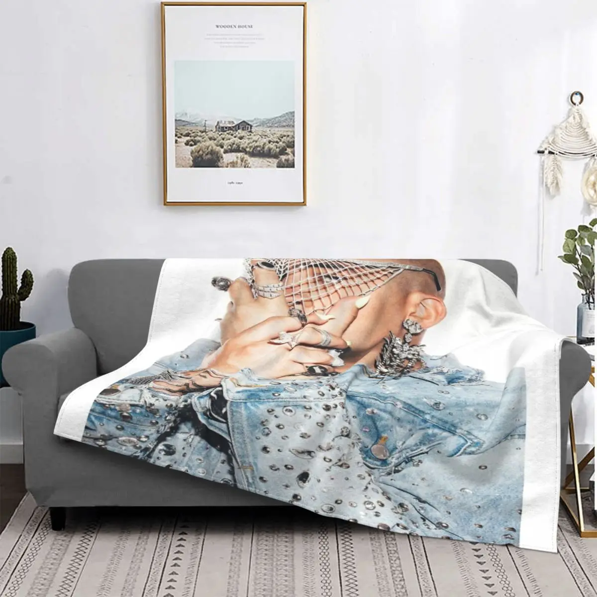 

Плохой кролик 2-colcha a cuadros para cama, manta a cuadros para sofra, manta con capucha, Colcha de verano