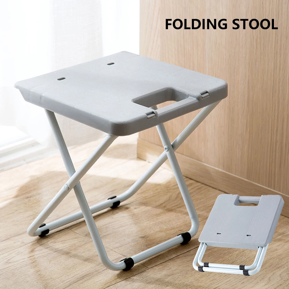 

Folding Stool Multifunctional Portable Shower Chair Foldable Comfortable Space Saving Chairs Outdoor Indoor Home Kitchen