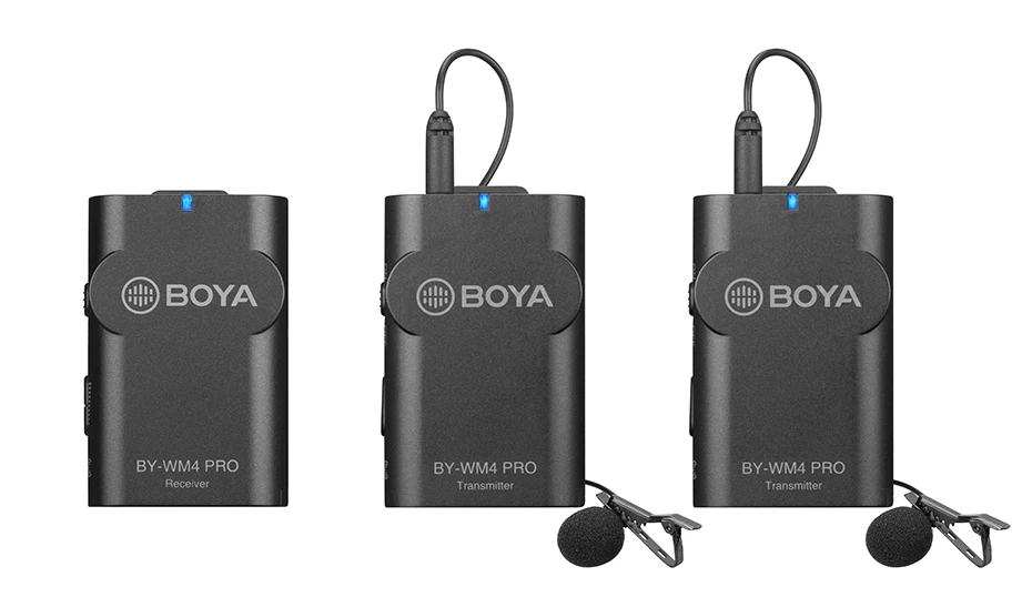 BOYA BY-WM4 Pro/BY-WM4 Mark II беспроводной Студийный конденсаторный микрофон петличный лацкан микрофон для интервью для iPhone Canon камеры Nikon