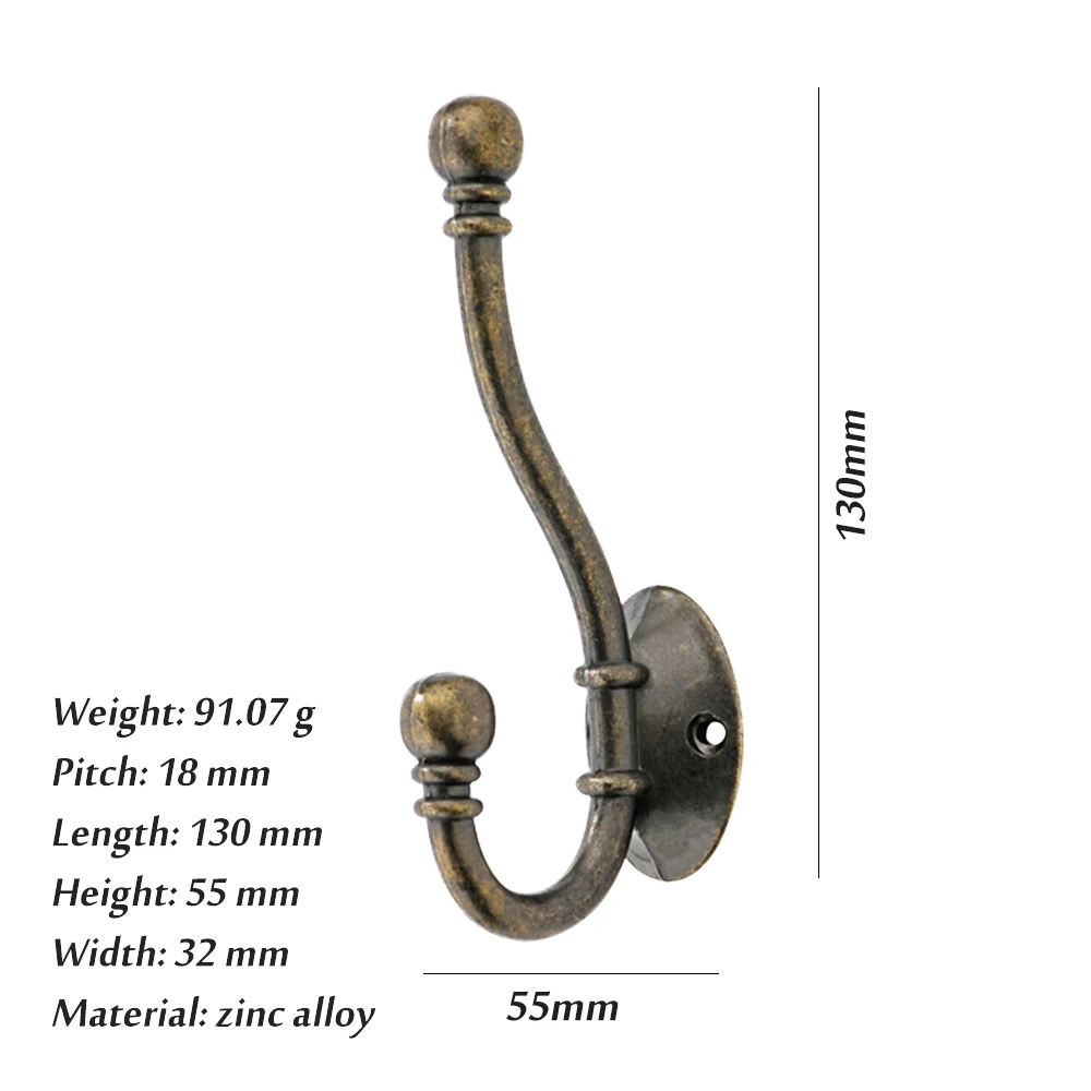 

5pcs Heavy Duty Hooks Set Wall Hanging Door Clothes Towel Racks Zinc Alloy Hook Key Holder Bathroom Organizer Home Accessories