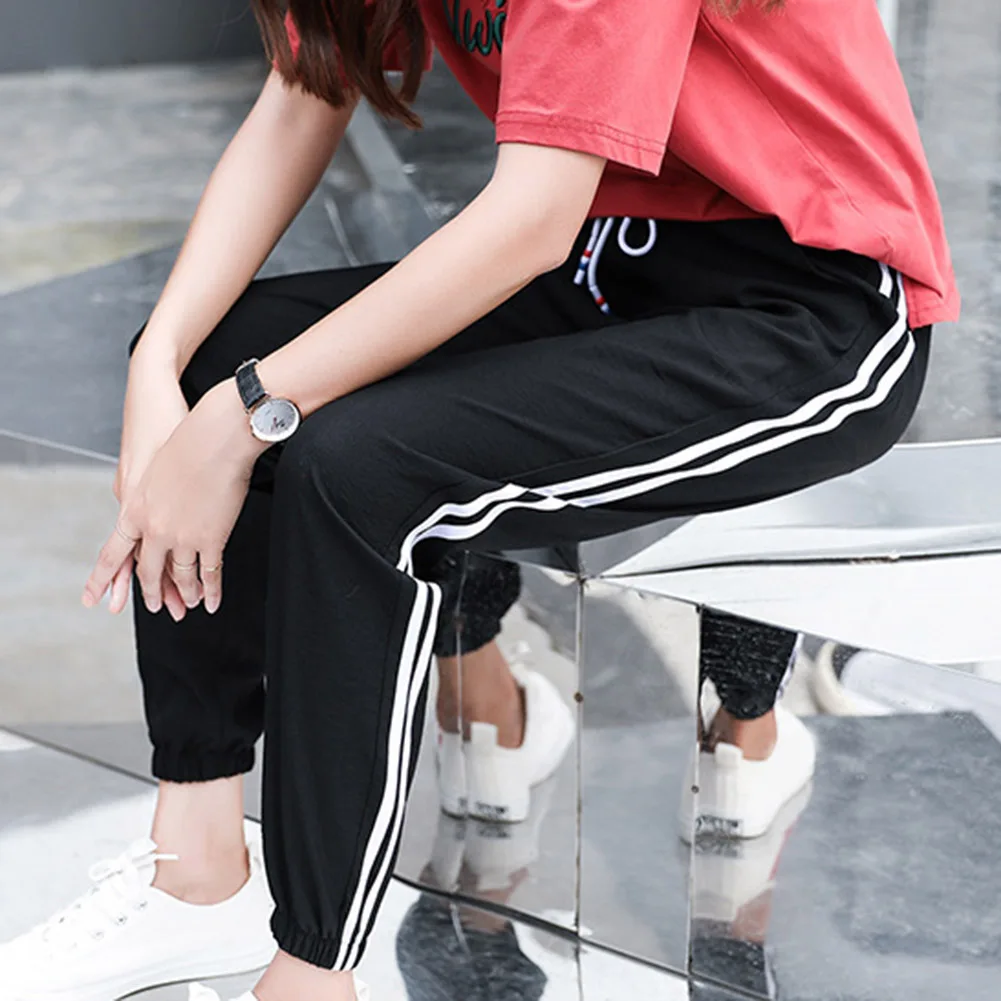 Летние Осенние новые женские джоггеры шаровары длинные брюки свободные на