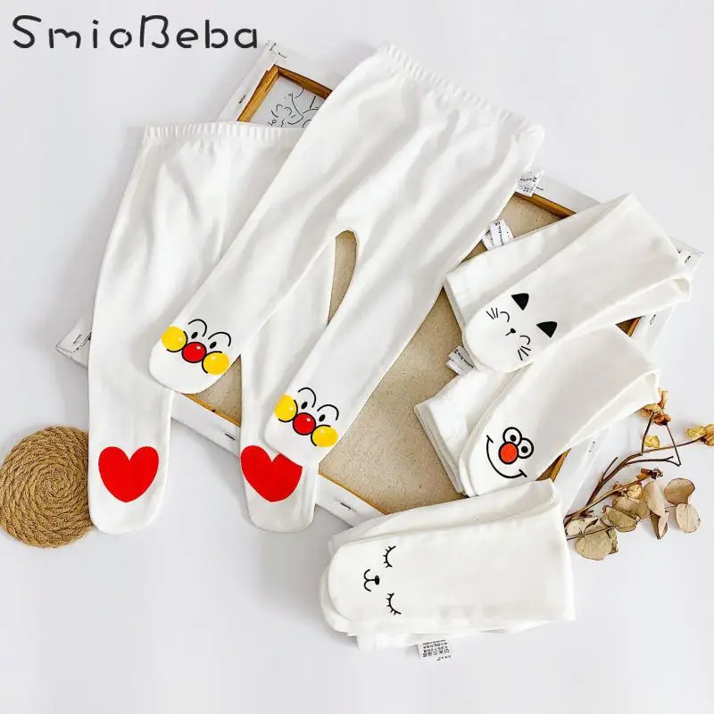 Детские штаны унисекс для мальчиков и девочек новорожденных Колготки с рисунком