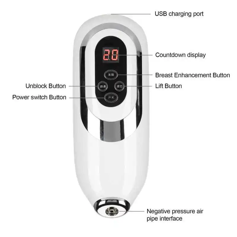 

Women Breast Enlargement Device Electric Breast Massager Breast Enhancing Cup Powerful Nipple Enlarge Beauty Tool