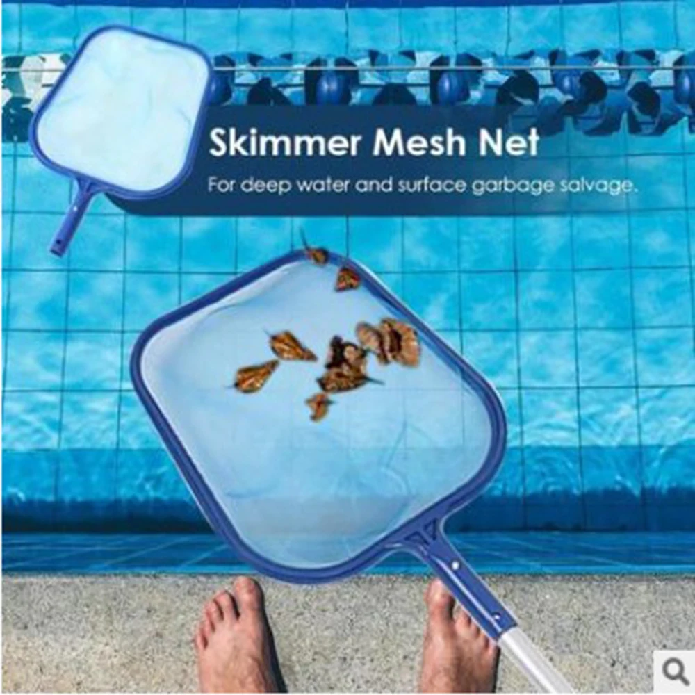 

Swimming Pool Skimmer Net with Telescopic Pole Ponds Cleaning Debris Leaf Rake Skimmer Net with Adjustable Telescopic Pole