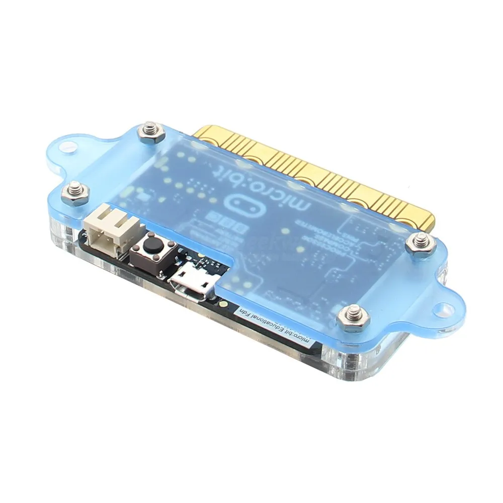 S ROBOT BBC Micro:bit стартовый комплект с Micro bit акриловым корпусом + battery case аллигаторные