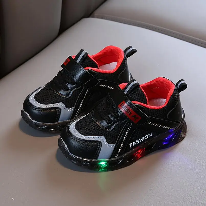 Размер 21-30 детская обувь с подсветкой кроссовки для мальчиков и девочек