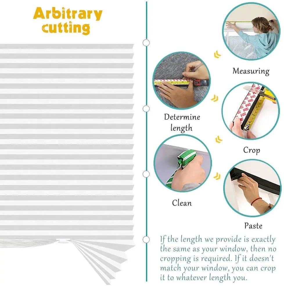 Плиссированные оконные шторы клейкие светильник блокирующие тканевые