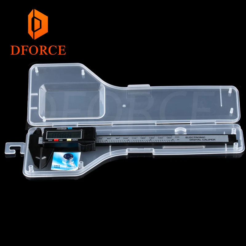 Dforce 150 мм большой размер lcd цифровой электронный углеродный волоконный верниер