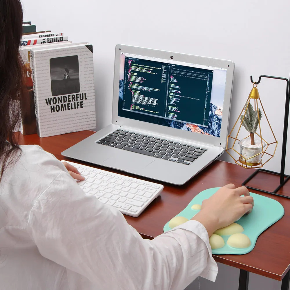 3D коврик для мыши мягкий силиконовый с милыми кошачьими лапками подставки под