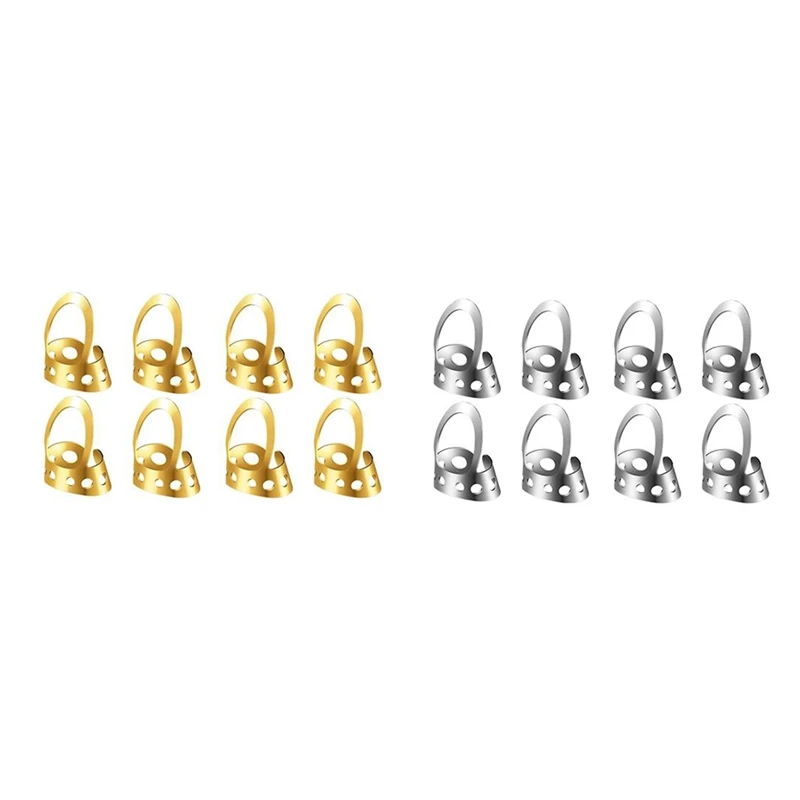 

8Pcs Guitar Finger Picks, Adjustable Metal Finger Thumb Picks for Guitar, Banjo, Large and Medium Sizes