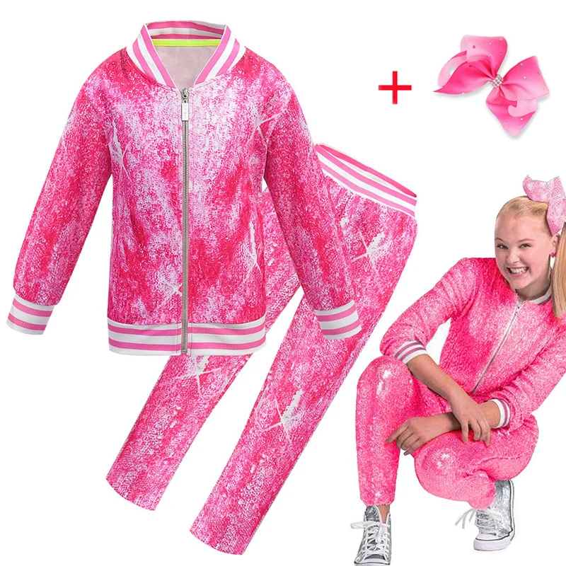 Новый весенне-осенний комплект одежды JOJO Siwa для маленьких девочек куртка на