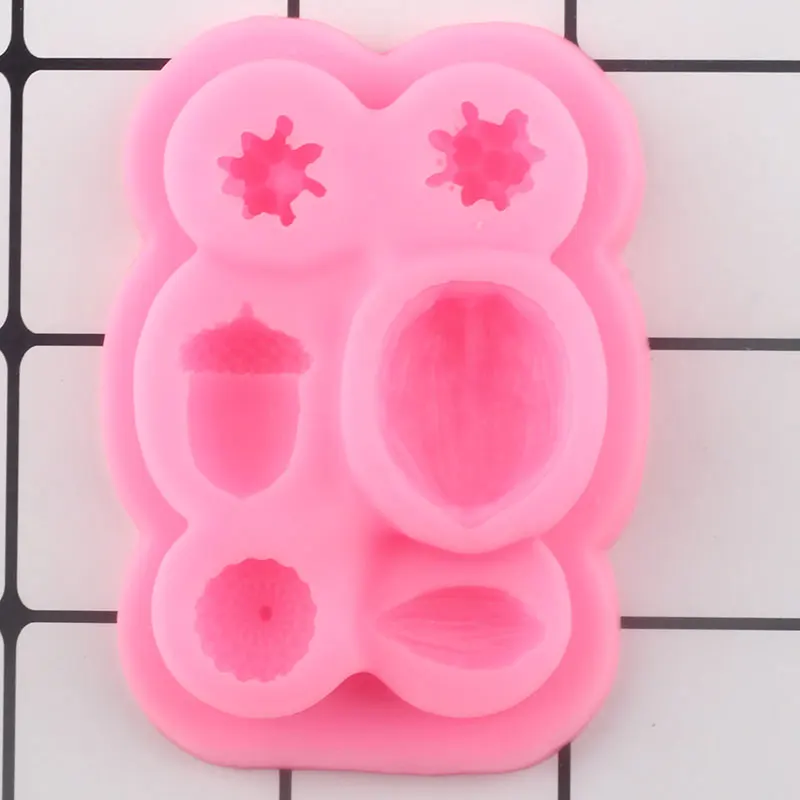 3D орехи ягоды силиконовые формы инструменты для украшения Рождественского торта