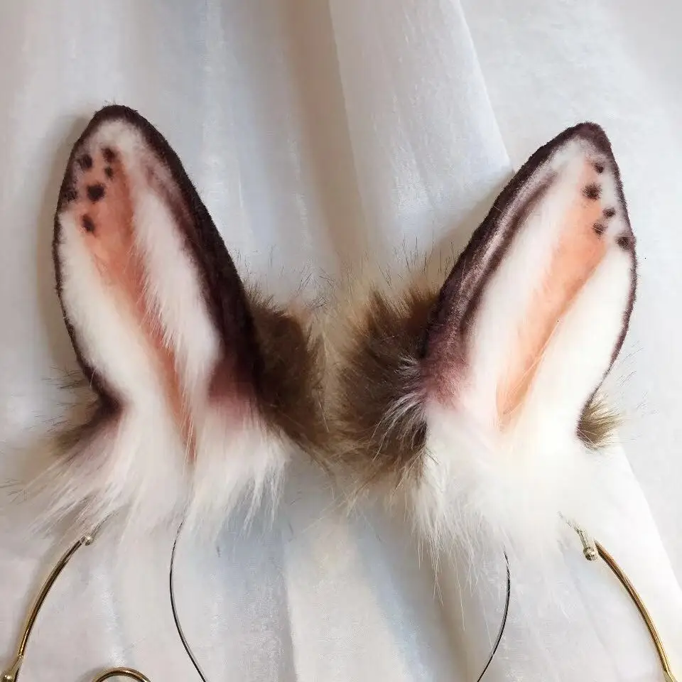 Новинка обруч для волос MMGG в виде шоколадных кроличьих ушек стиле зверя головной