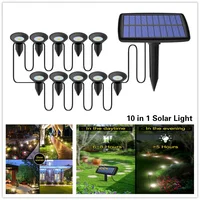 Solar In Ground Light 10 in1 Solar Garden Light Outdoor Waterproof Landscape Lighting For Garden Path Pool Driveway Decoration
