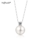 Женское ожерелье из серебра 2021 пробы, с натуральным пресноводным жемчугом