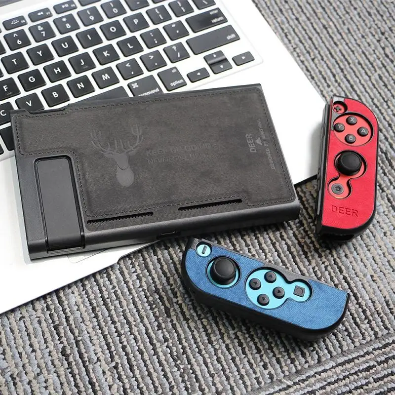 R-L Special Shell Тканевый чехол, силиконовый защитный чехол для задней панели Joy-Con, защита от пота, для переключателя с переключателем, с защитой экрана - Цвет: R-L Special Shell