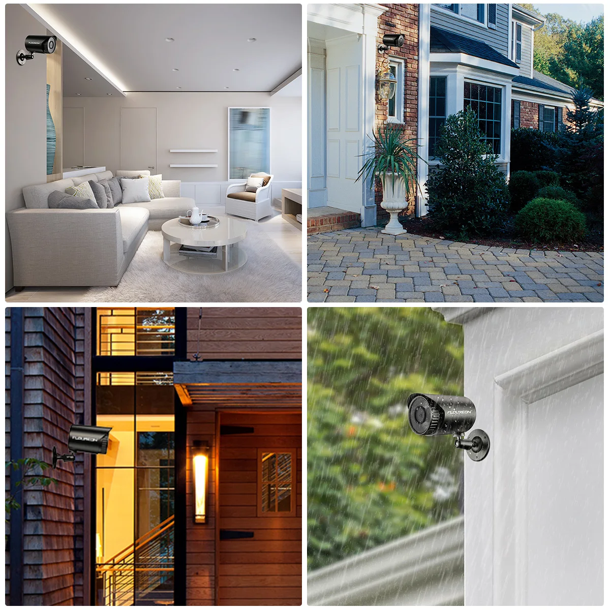 Floureon CCTV камера системы 4CH 1080N DVR рекордер комплект+ 4 шт 720p всепогодный Surveilance камера s обнаружения движения оповещения по электронной почте