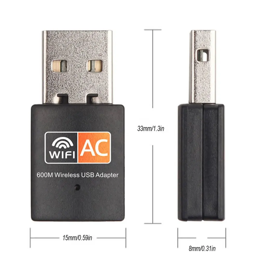 

USB WiFi Adapter 2.4 GHz 5GHz 600Mbps WiFi Antenne Dual Band mini Mini Wireless Computer Network Card Receiver