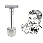 Новая регулируемая бритва, мужские безопасные бритвенные лезвия с двойными краями, мягкое и агрессивное удаление волос с 1-9 пилками, набор из 5 лезвий