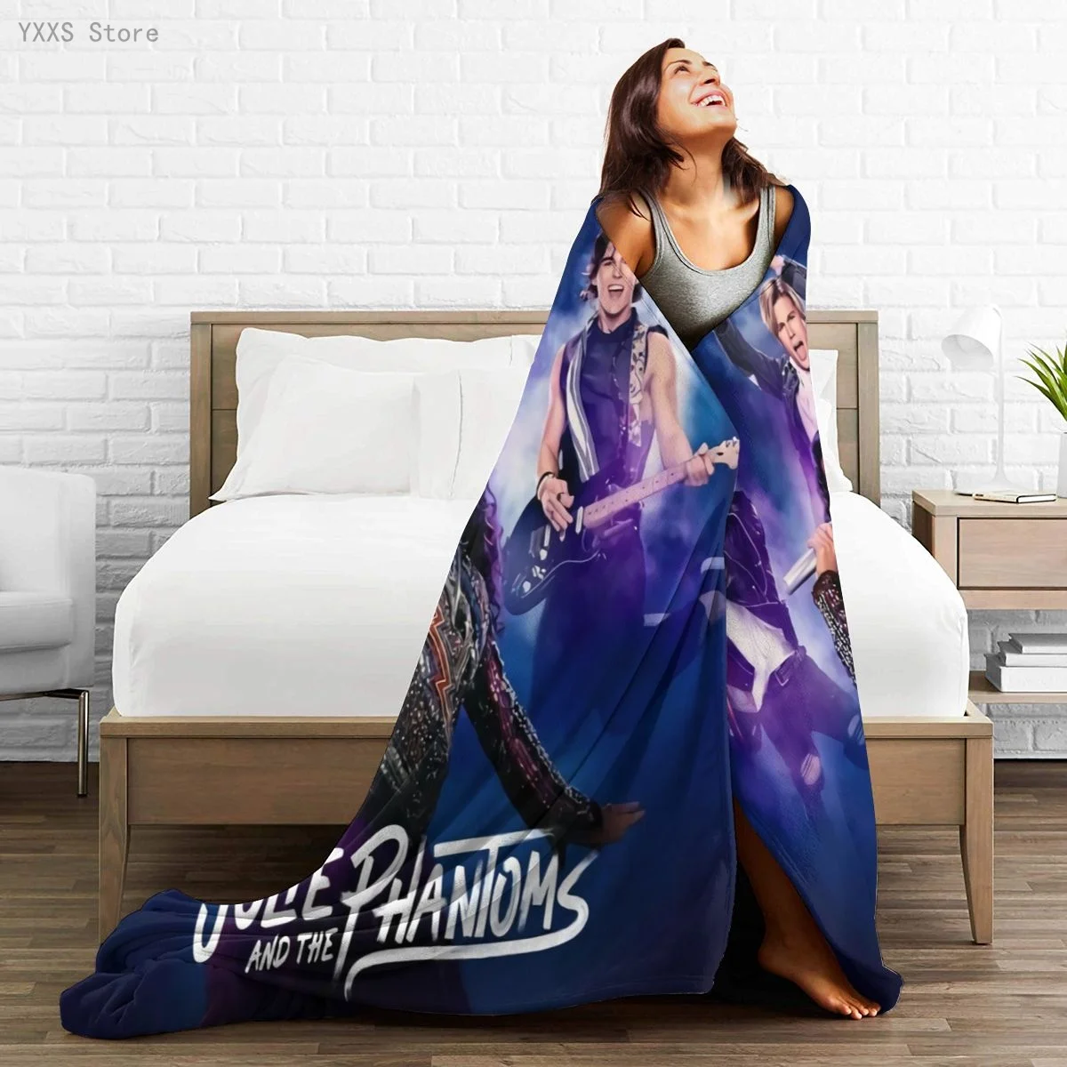 

Julie-and-the-Phantoms3D Cartoon Sherpa Blanket Warm Super Soft Flannel Children Adult Bedspread Sofa Bedding Plush Quilt Plaid