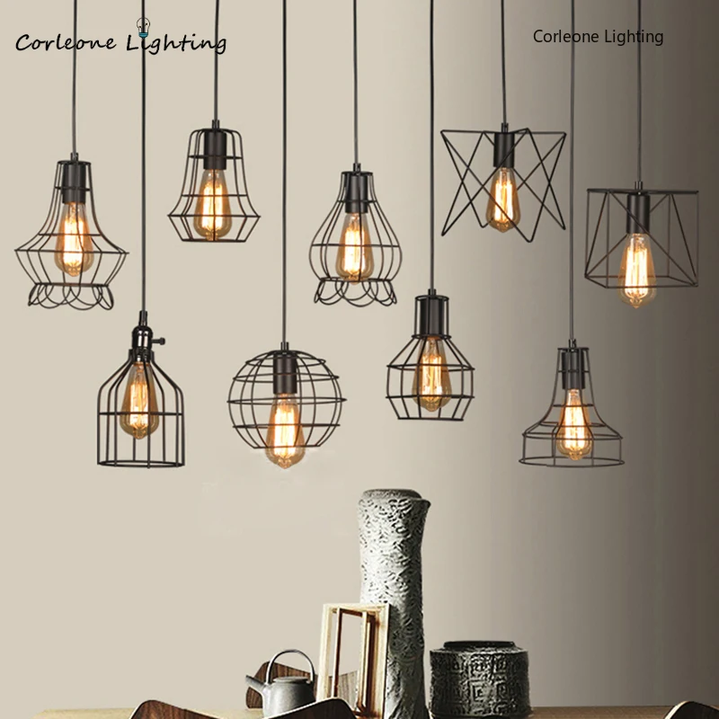 Винтаж промышленный подвесной светильник s Железный искусства Чистая Подвесные