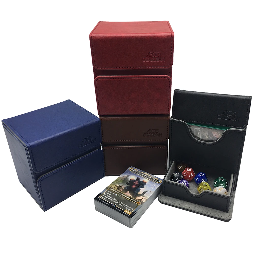 Чехол Magic Pokemon/YuGiOh TCG для Magic/Pokemon/YuGiOh торговая карта mtg колода: черный винно красный