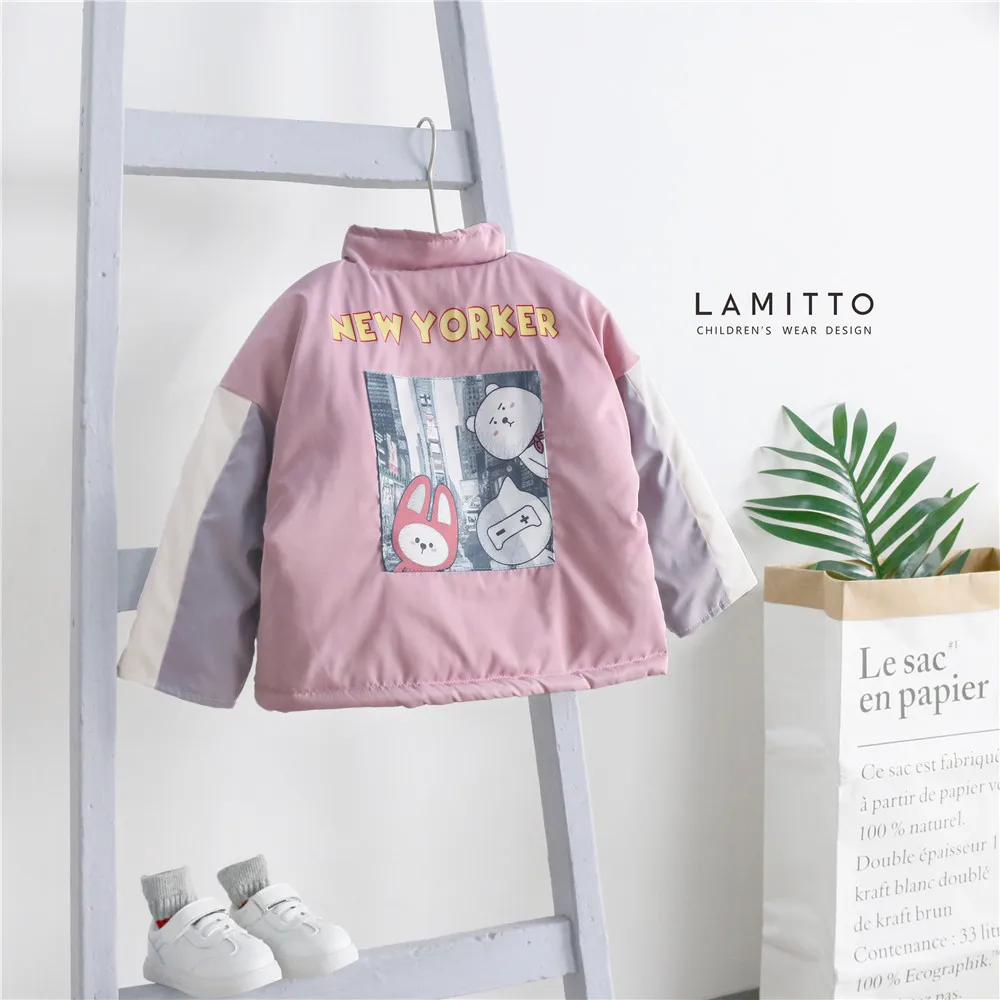 Tonytaobaby/зимнее платье; новая стильная детская одежда; теплое пальто; одежда для маленьких мальчиков; зимняя куртка для девочек