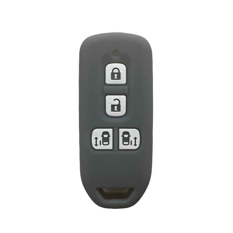 grey Чехол для ключей от мотоцикла, чехол для Honda N-one N-BOX N Wagon Plus, 4 кнопки, чехол для ключей, сигнализация, крышка ключа - Название цвета: grey