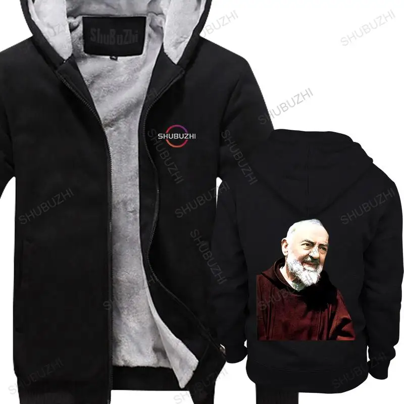 

men's jacket winter coat Father Pio--- Khaki fleece hoody all cotton hooded zipper men winter fashion thick hoodie euro size