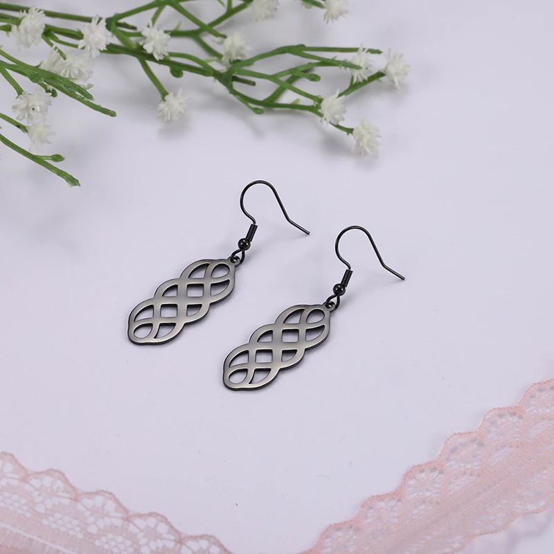 Sipuris Celtic Knot Long Drop Earrings Stainless Steel Irregular Geometric Dangle Women Retro Personality Ear Jewelry | Украшения и
