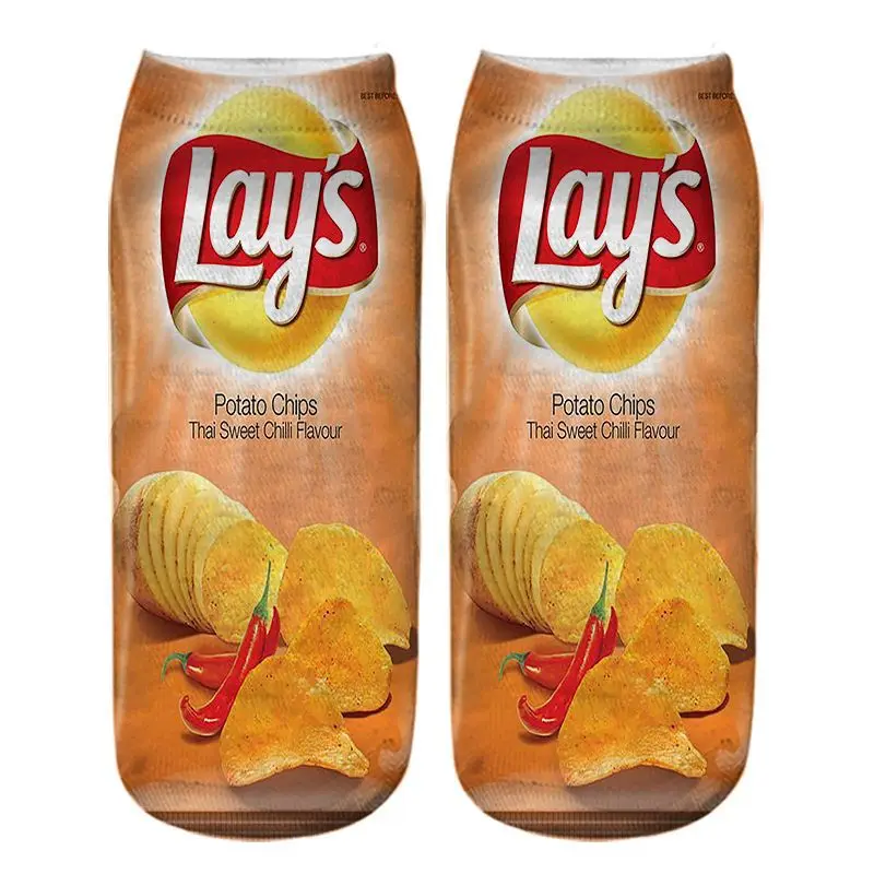 Оригинальные забавные мужские носки Хлопковые женские модные до щиколотки с 3D