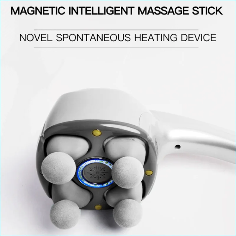 33W Handheld Four Heads Electric Massager Roller Anti Cellulite Relax Full Body Neck Back Leg Stiff Muscles Pain Relief Massage | Красота и
