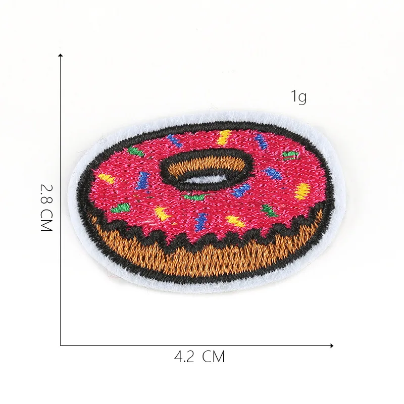 Одежда для пиццы нашивки железные в полоску значков Burger наклейки на одежду