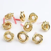 zinc alloy round circle combination base earring connector 6pcslot for diy fashion earring accessories