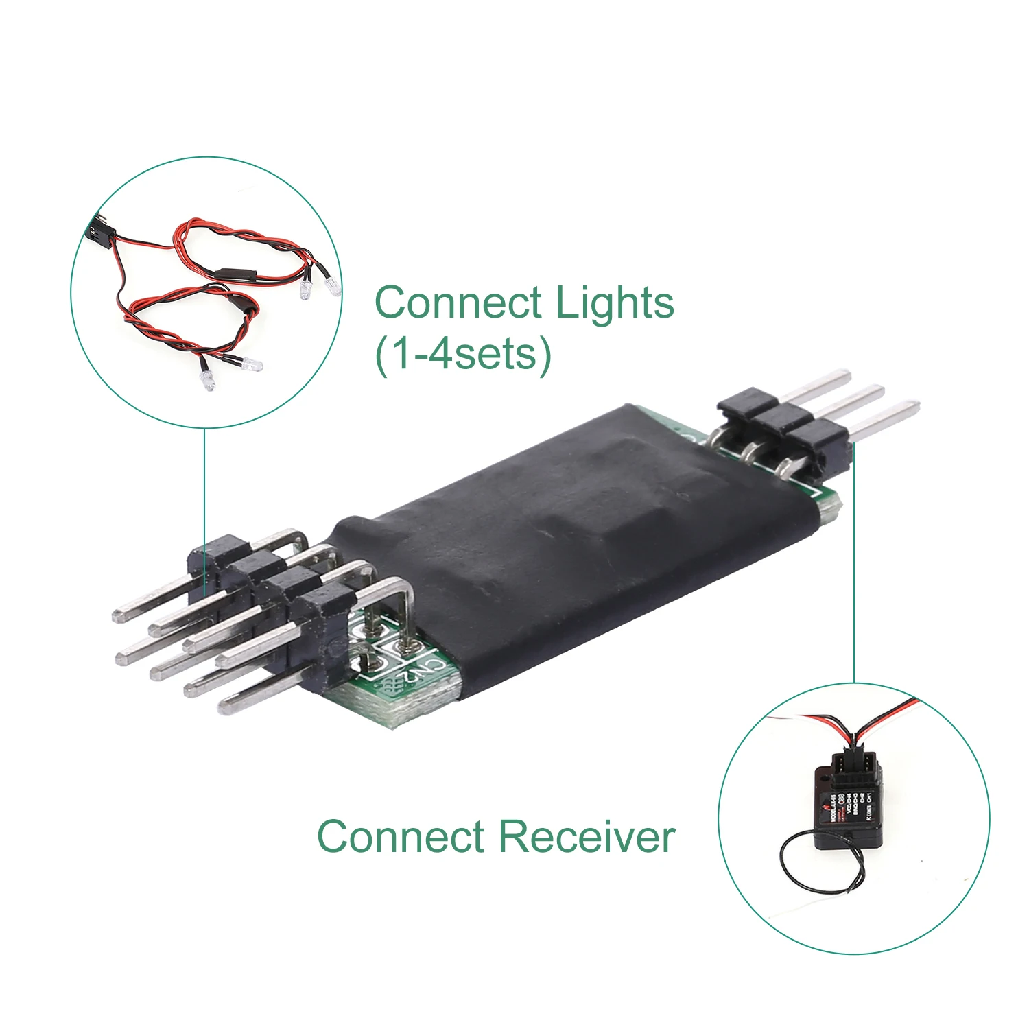 LED Lamp Light Control Switch Panel System Turn On/Off Breath Flash 3CH for Traxxas Hsp Redcat Rc4wd Tamiya Axial | Игрушки и хобби