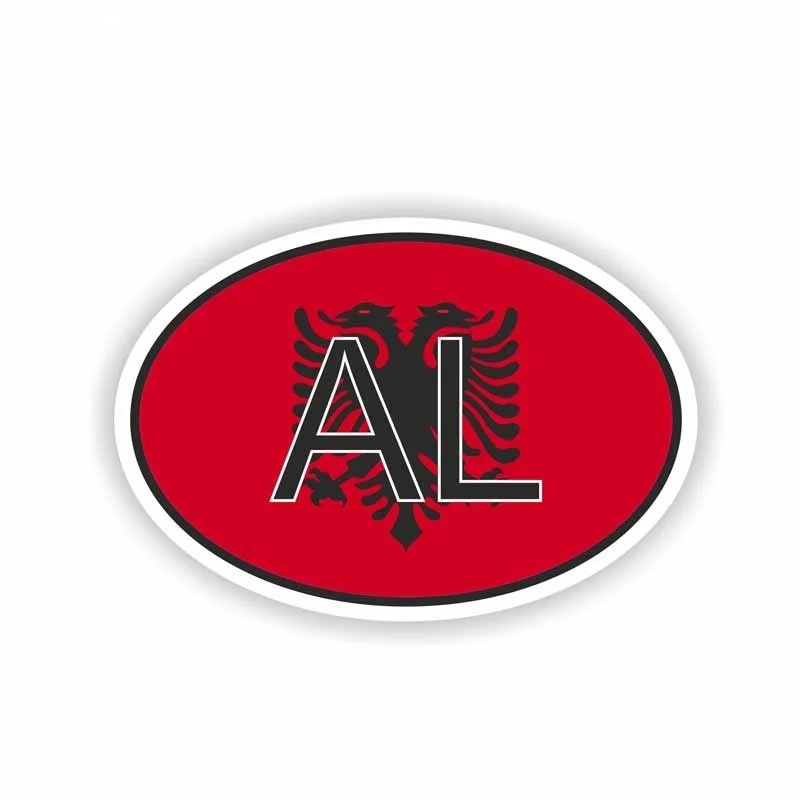 

7x10CM Creative AL ALBANIA Car Sticker Country Code Funny Decal PVC