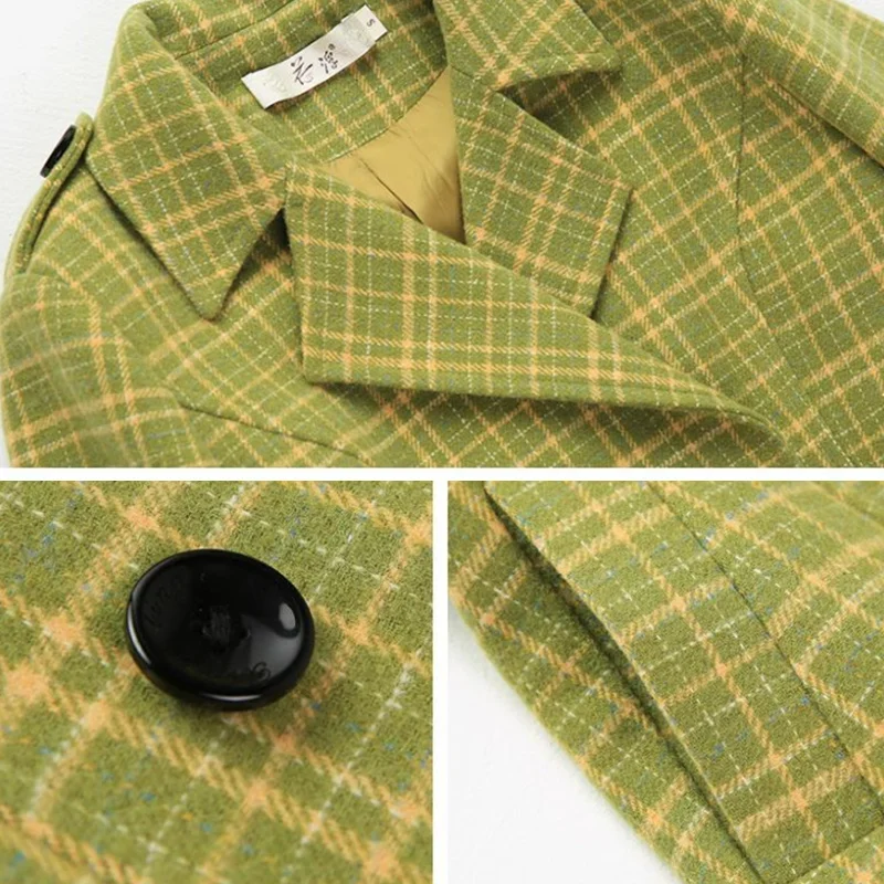 Женское осенне-зимнее шерстяное пальто 2021 модное классическое простое длинное