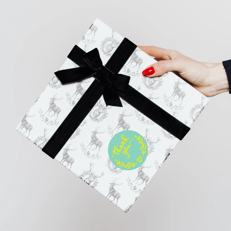 

500pcs Bronzing Thank You for Your Order Stickers Round Seal Labels for Party Gift Packaging Scrapbooking Cards Decoration