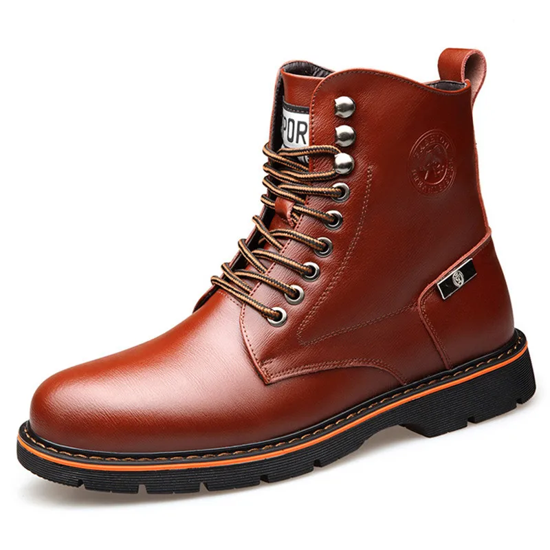 Мужские зимние ботинки из натуральной кожи с плюшевой подкладкой размеры 38-44 |