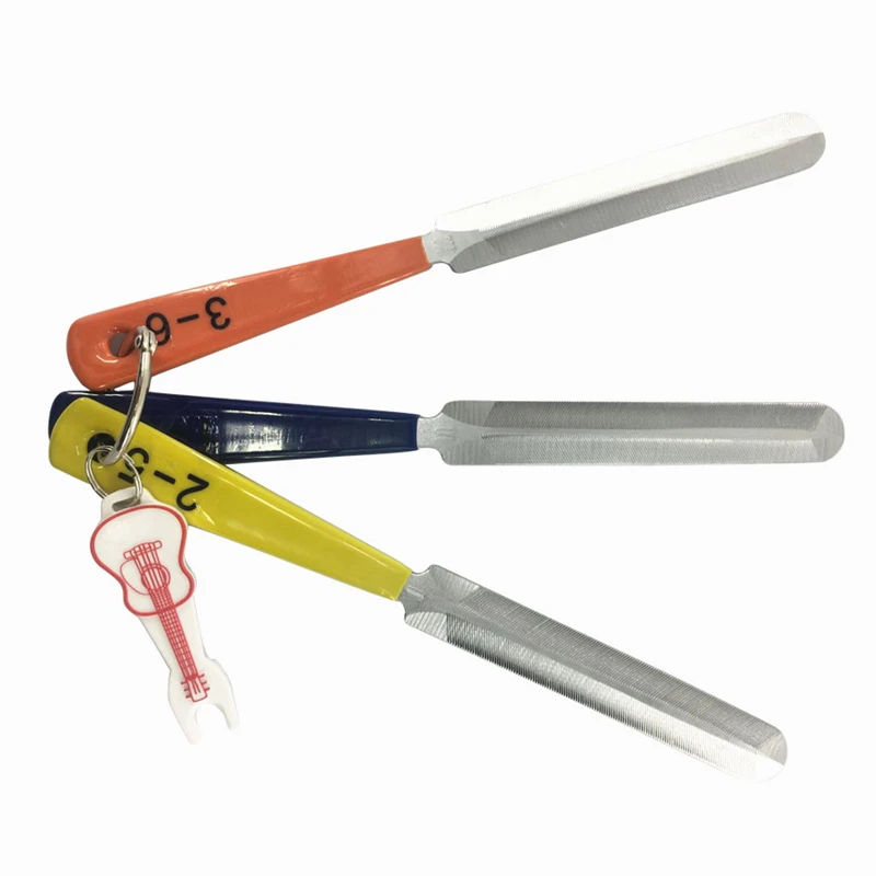 

3 pcs/set of Double-Edged Guitar Nut Files Saddle Studs Crowned Steel Guitarra Nut Files Bridge Pin Puller Luthier Repair Tools